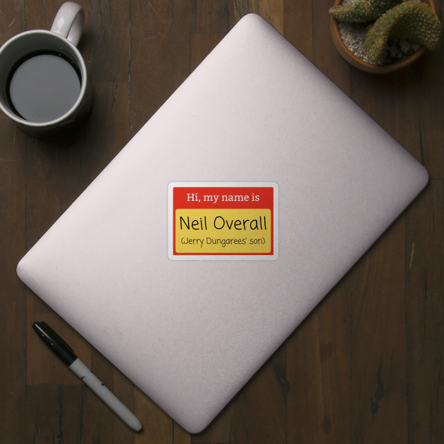 Neil Overall (Jerry Dungarees’ Son) name badge by mywanderings